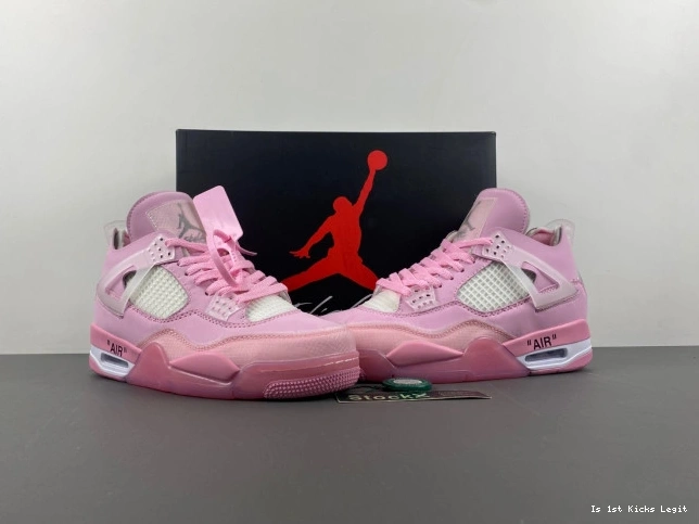 X 4 JORDAN OFF-WHITE PINK 0726